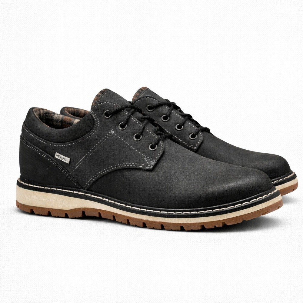 Merrell World X Lace Up Waterproof Black Leather Shoes Men's 10